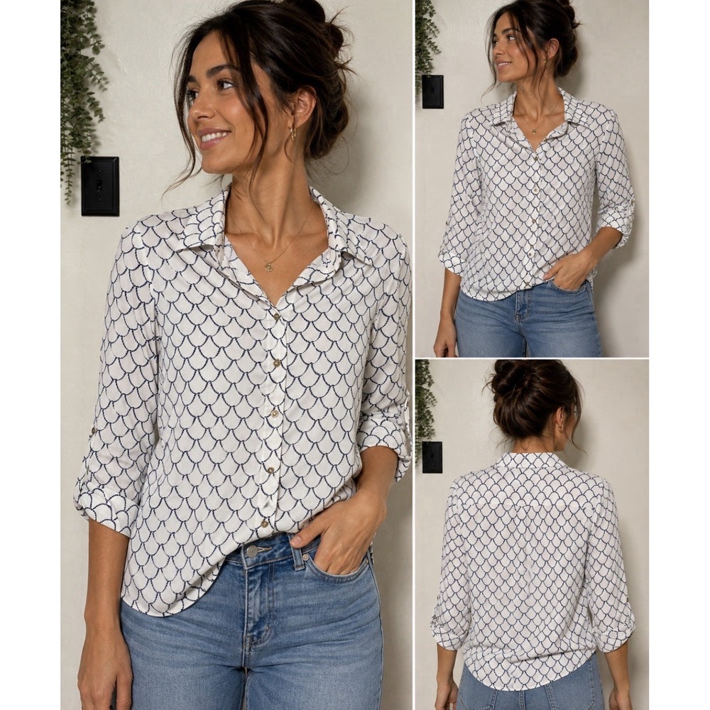 Tommy Hilfiger Women's Core Shirting Button-Down Long Sleeve Blouse